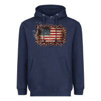 Navy Old Leopard American Flag Frame Heavyweight Hoodie - Bettercallsaul