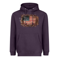 Plum Old Leopard American Flag Frame Heavyweight Hoodie - Bettercallsaul