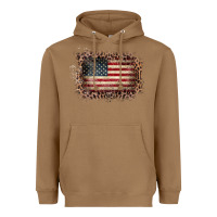 Toasted Coconut Old Leopard American Flag Frame Heavyweight Hoodie - Bettercallsaul