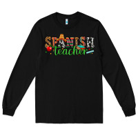 Black spanish teacher Long Sleeve Tee - Zillion Design Studio