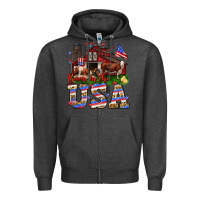 Charcoal Heather Barn in the USA Zipper Hoodie - Neo Western