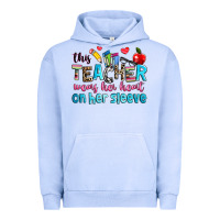 Pigment Grape Ice this teacher wears her her on her sleeve Urban Hoodie - NancyCooperArtShop