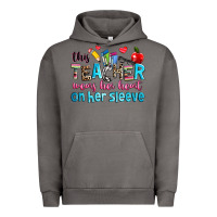 Pigment Tornado this teacher wears her her on her sleeve Urban Hoodie - NancyCooperArtShop