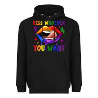 Black kiss whoever you want Heavyweight Hoodie - JahusDesignShop
