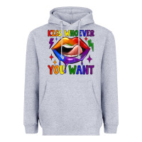 Heather Grey kiss whoever you want Heavyweight Hoodie - JahusDesignShop