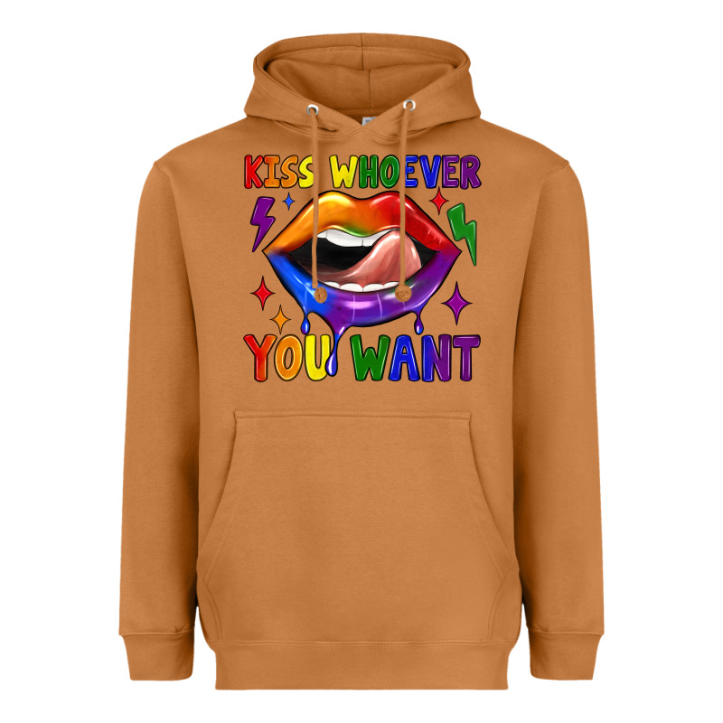 Kiss Whoever You Want Heavyweight Hoodie by JahusDesignShop | Teevron