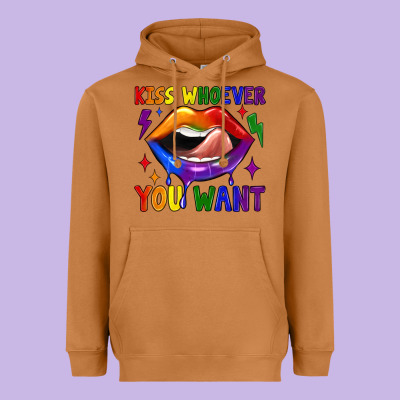 Kiss Whoever You Want Heavyweight Hoodie Designed By Jahusdesignshop