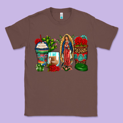 Lady Of Guadalupe Coffee Cups Classic Tee Designed By Zillion Design Studio