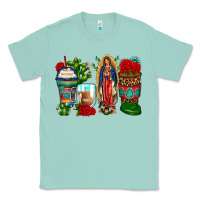 Seafoam lady of guadalupe coffee cups Classic Tee - Zillion Design Studio