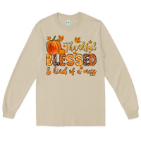 Mushroom thankful blessed and kind of a mess Long Sleeve Tee - Zillion Design Studio