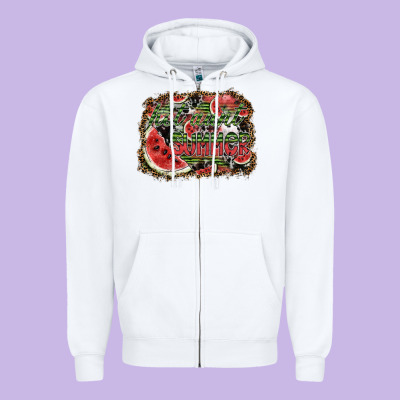 Hot Aunt Summer Zipper Hoodie Designed By Sublimationcraftshop