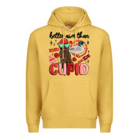 Antique Gold better aim than cupid with dog and duck Premium Hoodie - MaliasSmallBusiness