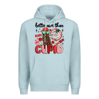 Blue Mist better aim than cupid with dog and duck Premium Hoodie - MaliasSmallBusiness