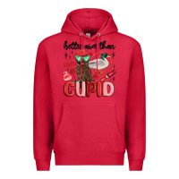 Cardinal better aim than cupid with dog and duck Premium Hoodie - MaliasSmallBusiness