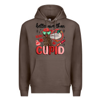 Coffee better aim than cupid with dog and duck Premium Hoodie - MaliasSmallBusiness