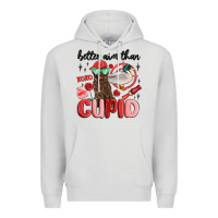 Dove Grey better aim than cupid with dog and duck Premium Hoodie - MaliasSmallBusiness