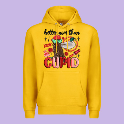 Better Aim Than Cupid With Dog And Duck Premium Hoodie Designed By Maliassmallbusiness