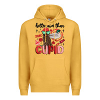 Mustard better aim than cupid with dog and duck Premium Hoodie - MaliasSmallBusiness