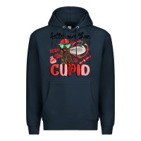 Navy better aim than cupid with dog and duck Premium Hoodie - MaliasSmallBusiness