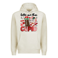 Oatmeal Heather better aim than cupid with dog and duck Premium Hoodie - MaliasSmallBusiness