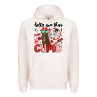 Pale Pink better aim than cupid with dog and duck Premium Hoodie - MaliasSmallBusiness