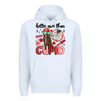 White better aim than cupid with dog and duck Premium Hoodie - MaliasSmallBusiness