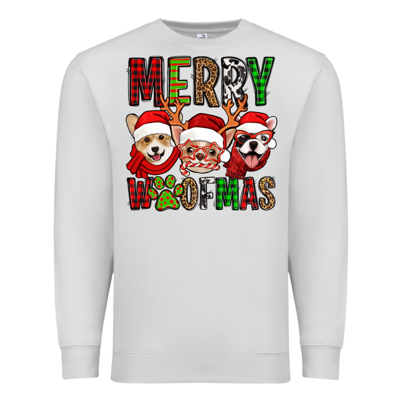 Merry Woofmas Dogs Premium Sweatshirt by Jasminsmagicworld | Teevron