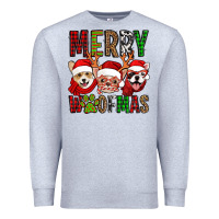 Heather Grey merry woofmas dogs Premium Sweatshirt - Jasminsmagicworld