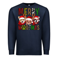 Navy merry woofmas dogs Premium Sweatshirt - Jasminsmagicworld