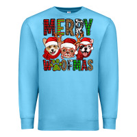 Ocean Blue merry woofmas dogs Premium Sweatshirt - Jasminsmagicworld
