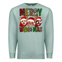 Seafoam merry woofmas dogs Premium Sweatshirt - Jasminsmagicworld
