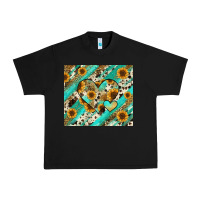 Black leopard sunflower hearts Urban Heavy Tee - RanaPortraitStore