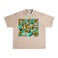 French Oak leopard sunflower hearts Urban Heavy Tee - RanaPortraitStore