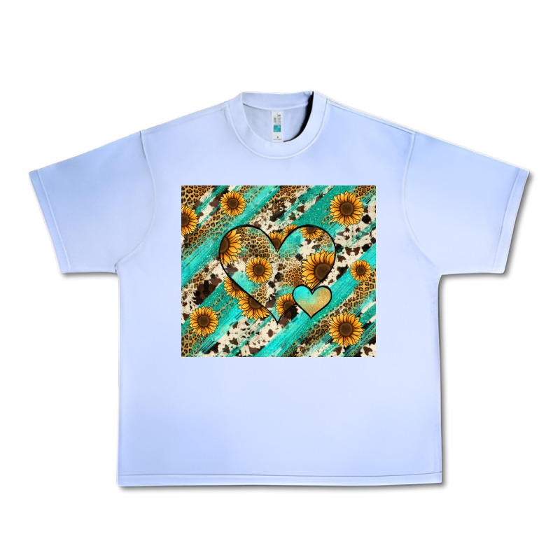 Leopard Sunflower Hearts Urban Heavy Tee by RanaPortraitStore | Teevron