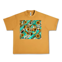 Peanut Butter leopard sunflower hearts Urban Heavy Tee - RanaPortraitStore