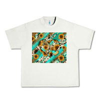 Pistachio leopard sunflower hearts Urban Heavy Tee - RanaPortraitStore