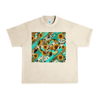 Sandshell leopard sunflower hearts Urban Heavy Tee - RanaPortraitStore