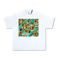 White leopard sunflower hearts Urban Heavy Tee - RanaPortraitStore