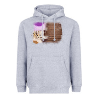 Heather Grey Wood Cowhide Pattern Heavyweight Hoodie - Bettercallsaul