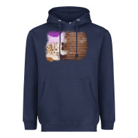 Navy Wood Cowhide Pattern Heavyweight Hoodie - Bettercallsaul