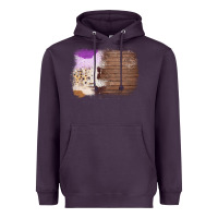 Wood Cowhide Pattern Heavyweight Hoodie | Teevron