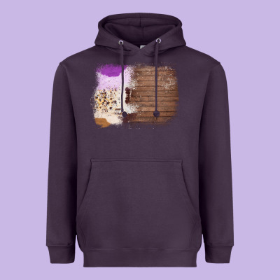 Wood Cowhide Pattern Heavyweight Hoodie Designed By Bettercallsaul