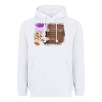 White Wood Cowhide Pattern Heavyweight Hoodie - Bettercallsaul
