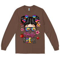 Chestnut hello pre k Long Sleeve Tee - texasbilliewilder