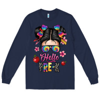 Navy hello pre k Long Sleeve Tee - texasbilliewilder