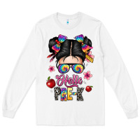 White hello pre k Long Sleeve Tee - texasbilliewilder