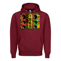 Burgundy juneteenth 1865 tumbler Zipper Hoodie - HRA Design Shop
