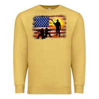 Antique Gold american flag soldier sunset Premium Sweatshirt - JahusDesignShop