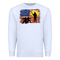 White american flag soldier sunset Premium Sweatshirt - JahusDesignShop