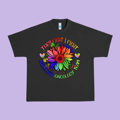 Oncology Team Sunflower Urban Heavy Tee Designed By Barkaloodesign